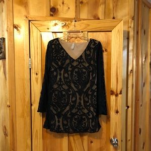 Black loose mini dress